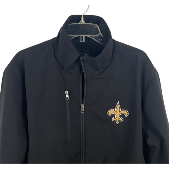 NFL Team Apparel Mens Size XL New Orleans Saints Fleece Lined Soft Shell Jacket - Picture 3 of 11